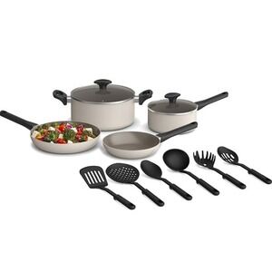 Bella 12-Piece Cookware Set EverGood Ceramic Nonstick Pots Pans